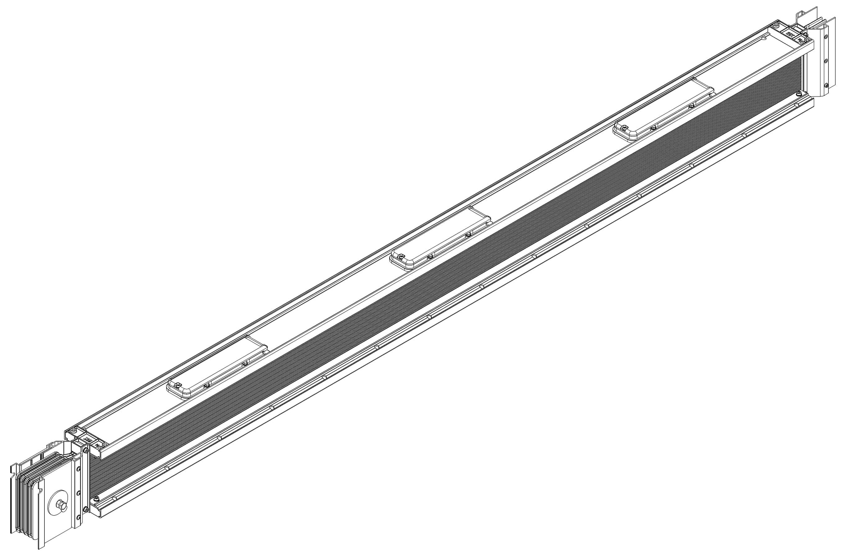 Секц. прям. распр. 800А Al 3L+N+PER НК IP55 2+0