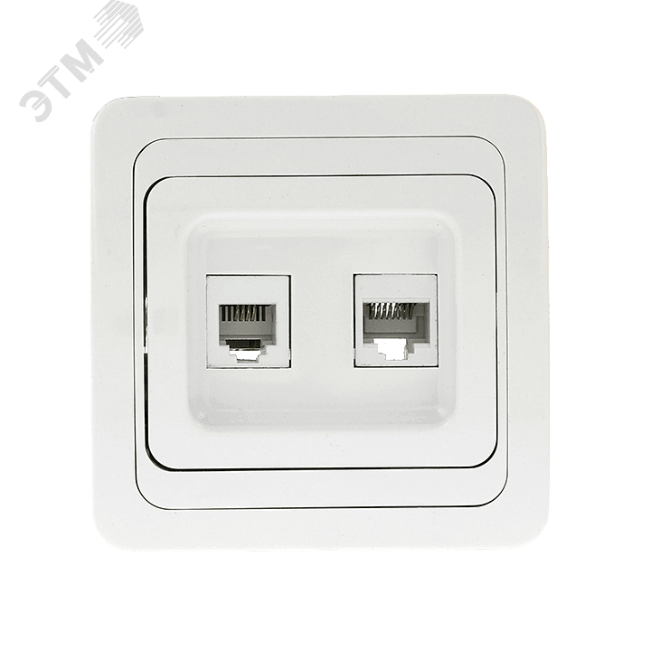 Лондон Розетка RJ45+Phone белая