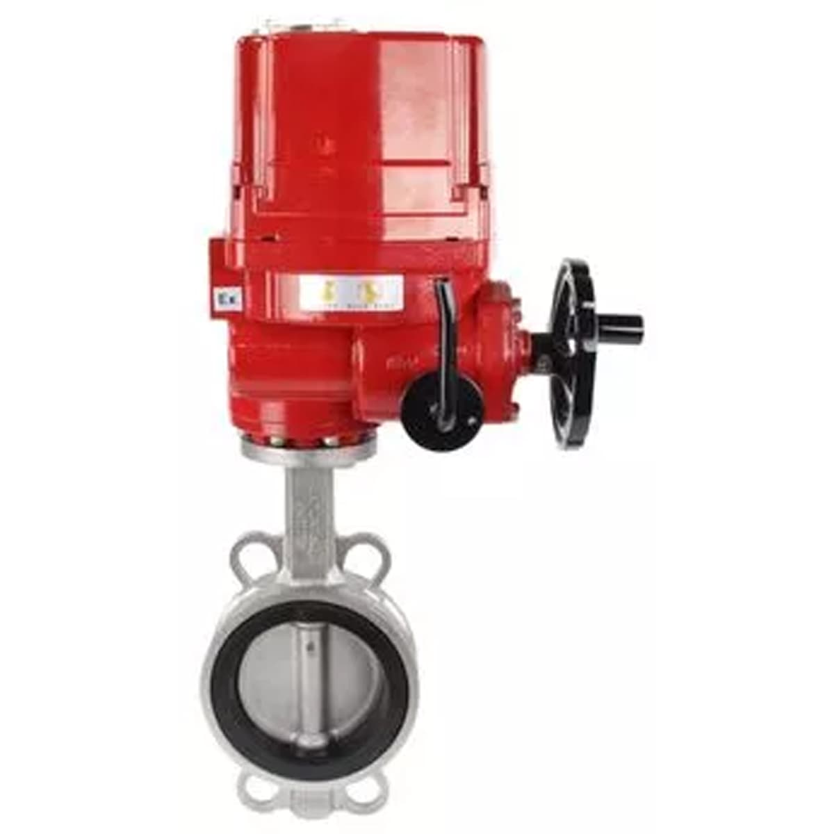 Затвор дисковый поворотный 304-304-NBR-2W-Fb Ду150 Ру16, корпус нержавеющая сталь 304, диск нержавеющая сталь 304, уплотнение NBR, с электроприводом EX-020 220В