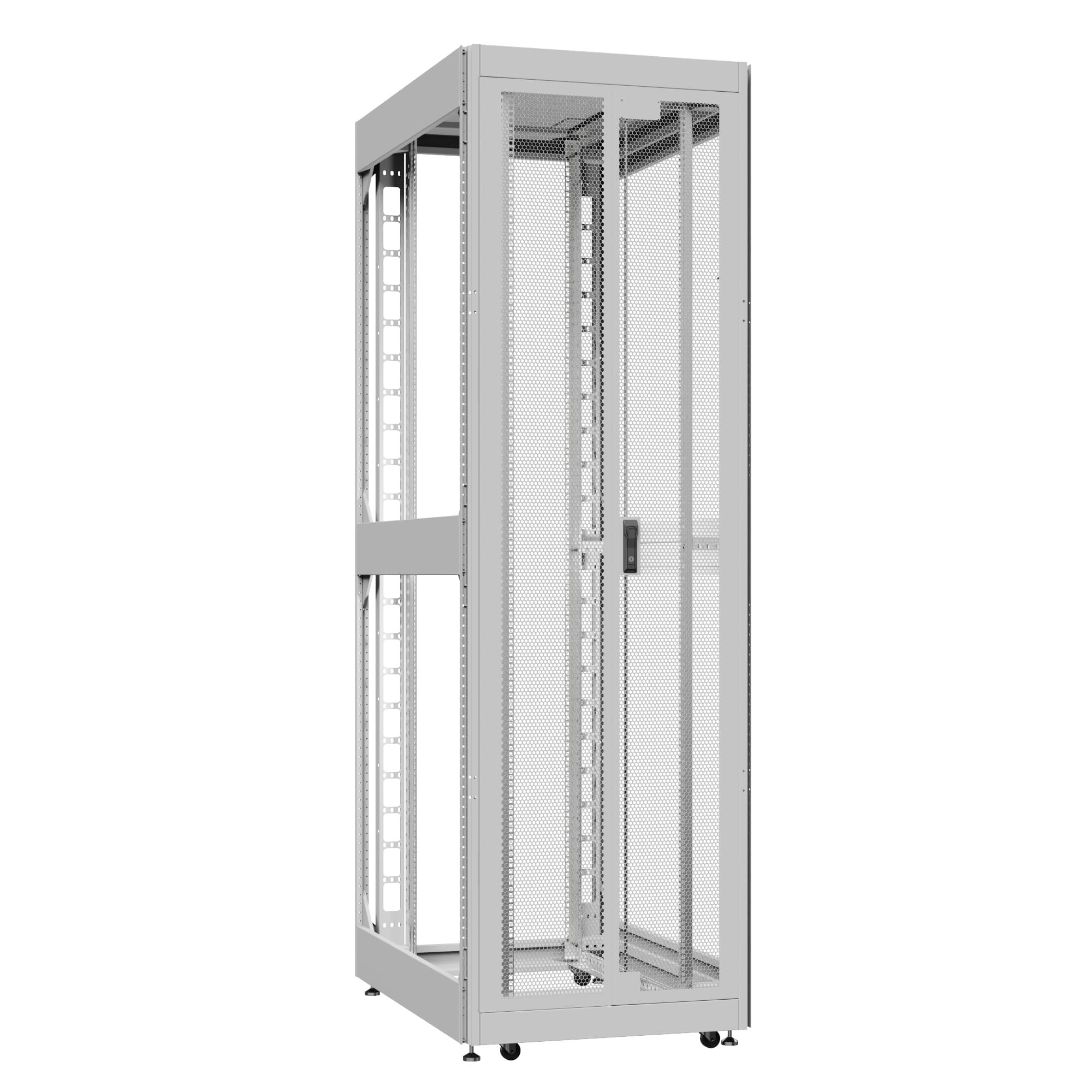 Шкаф серверный 52U 800х1200 передняя дверь: двустворчатая перфорированная IP20. задняя дверь: без. боковые панели: без. цвет: серый RAL7035 