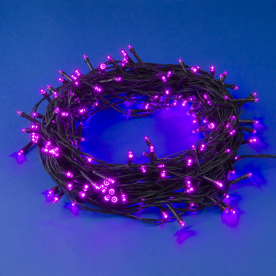 Гирлянда светодиодная 20 м 200 светодиодов ULD-S2000-200/DGA PINK IP20 розовый свет зеленый провод