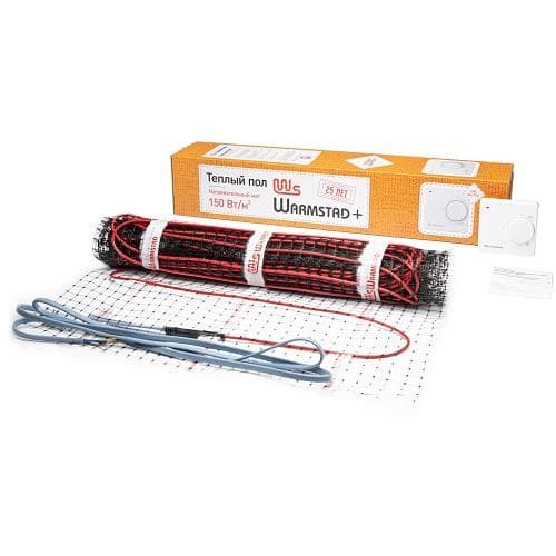 Мат нагревательный для теплого пола Warmstad+ WSM 100 Вт/0.65 кв.м