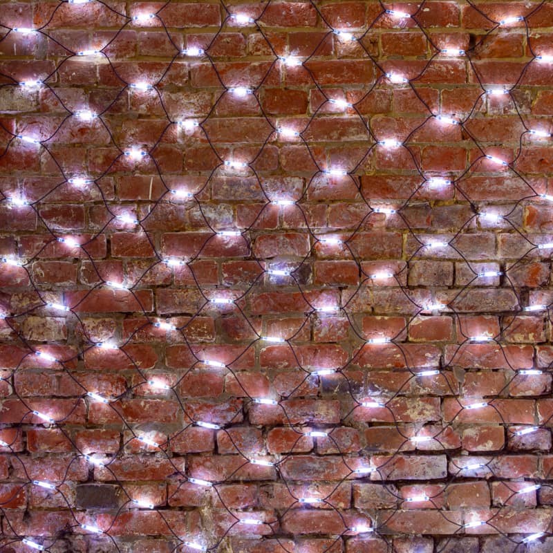 Гирлянда Сеть 2x4 м, черный каучук, 560 LED белые