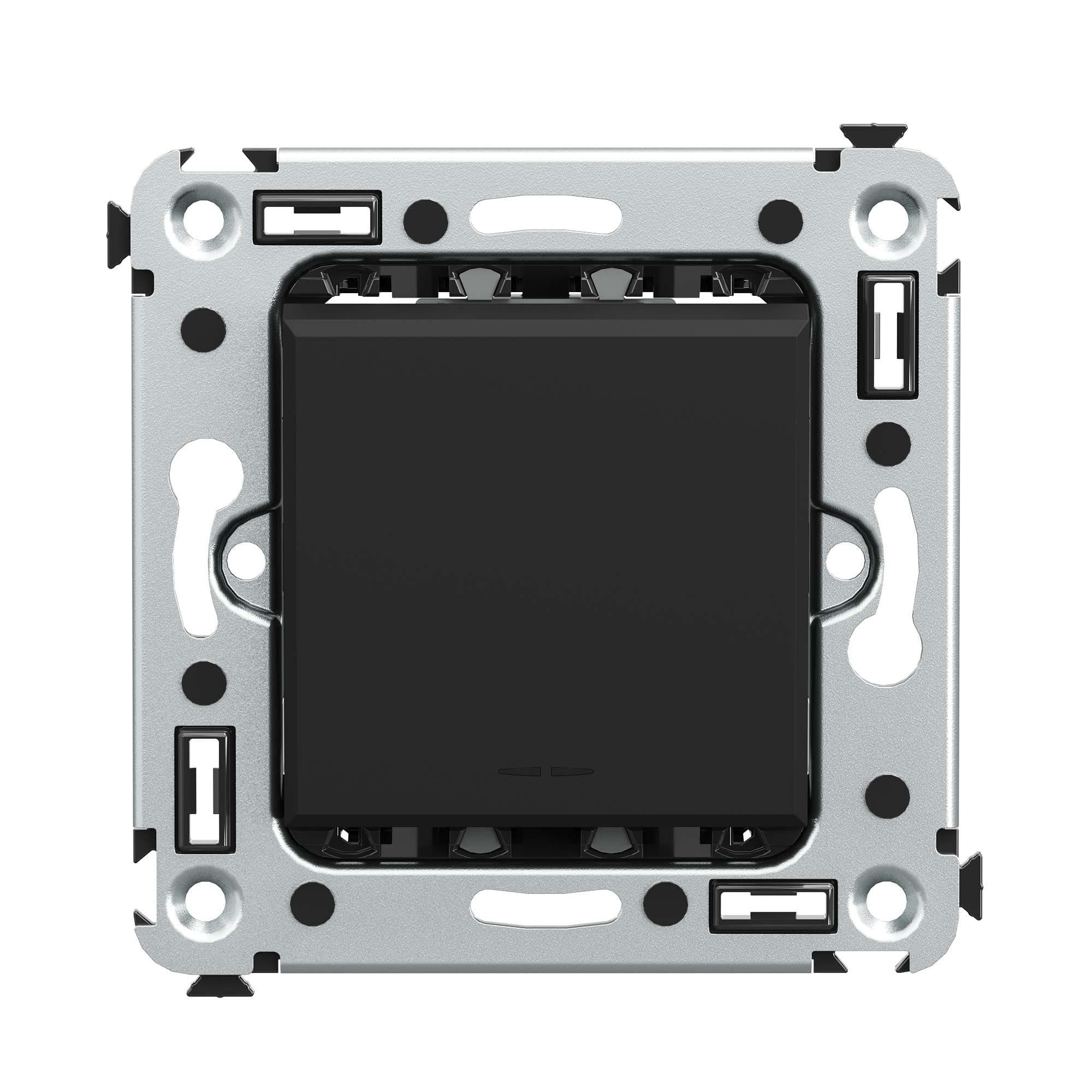 Avanti Переключатель одноклавишный в стену, , Черный матовый