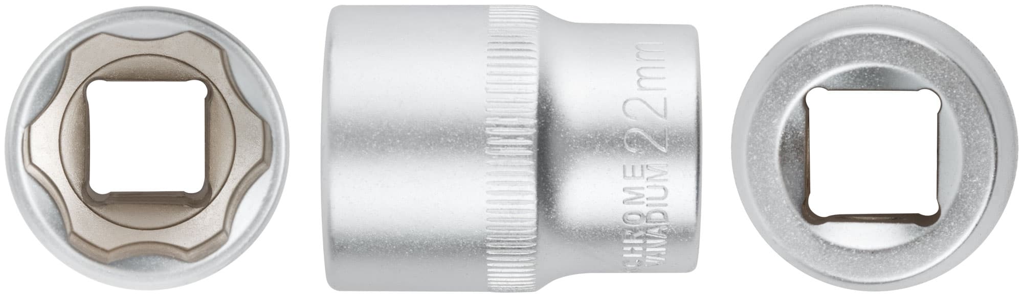 Головка 6-гранная CrV 1/2'' 22 мм