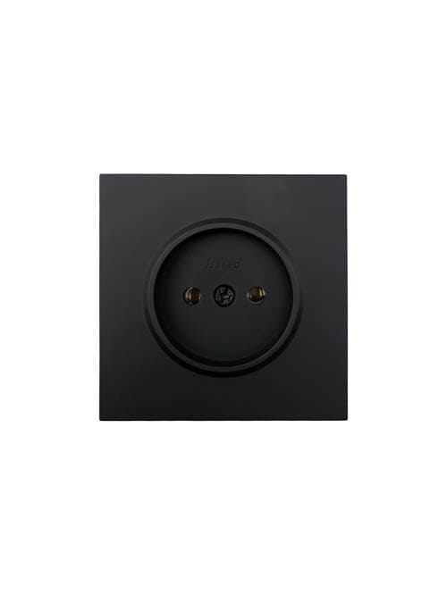 ZIMA Розетка без заземления, 16 А, механизм, черный бархат Lezard 704-4288-121BQC