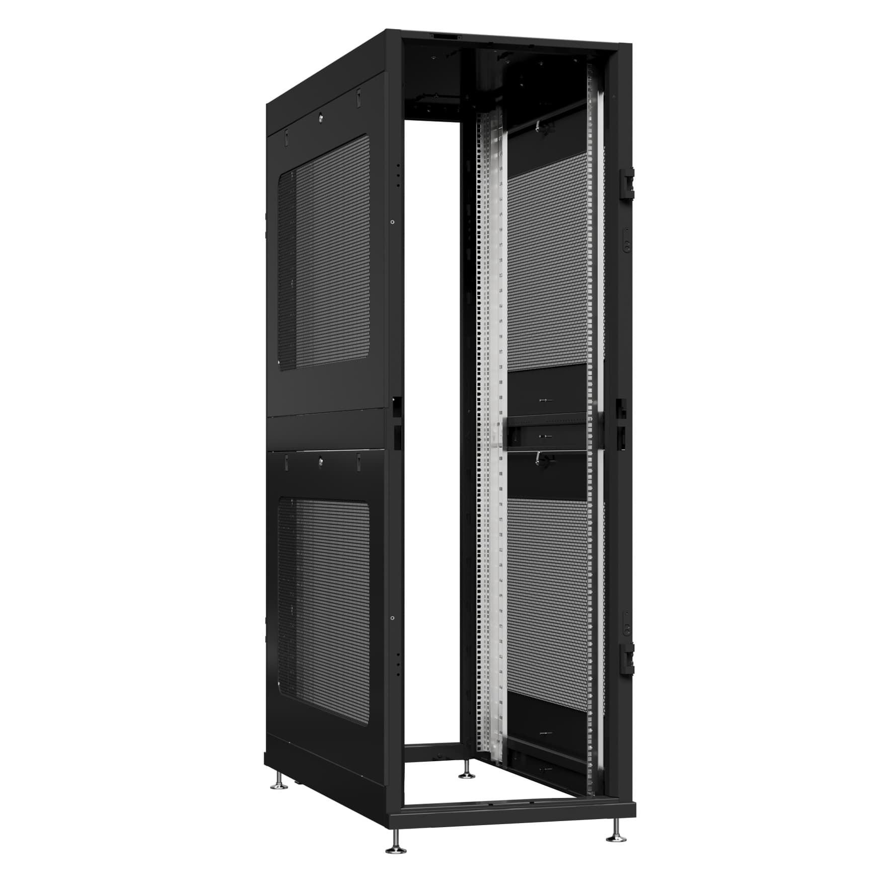 Шкаф серверный 48U 800х1200 передняя дверь: без. задняя дверь: без. боковые панели: перфорированные. цвет: черный RAL9005