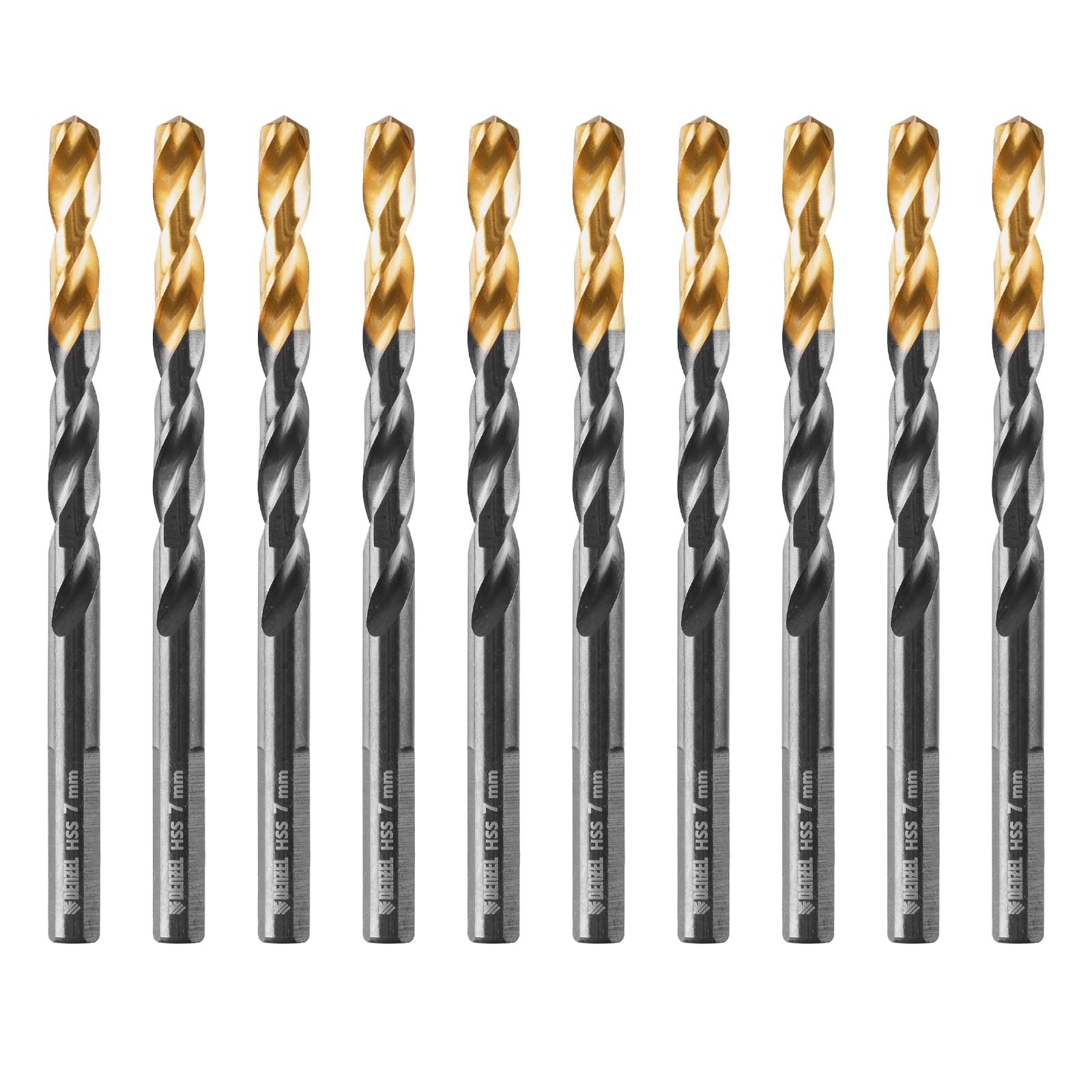 Сверло по металлу, 7 мм, HSS-Tin, Golden Tip, 10 шт.