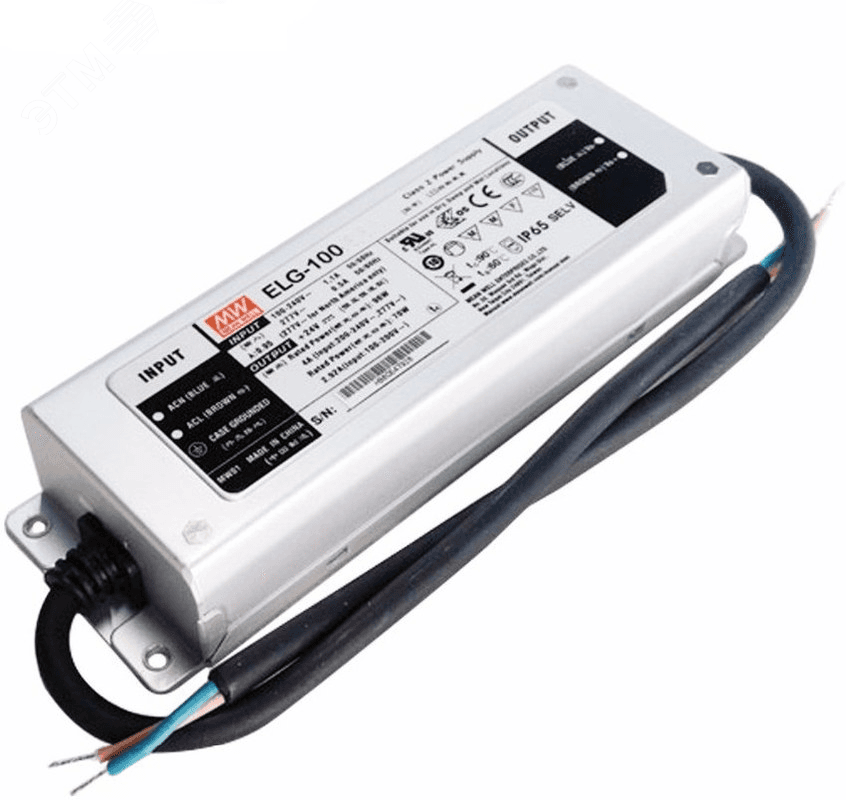 Драйвер 96Вт 24V для светодиодной ленты Meanwell DALI IP67 199x63x35.5 мм