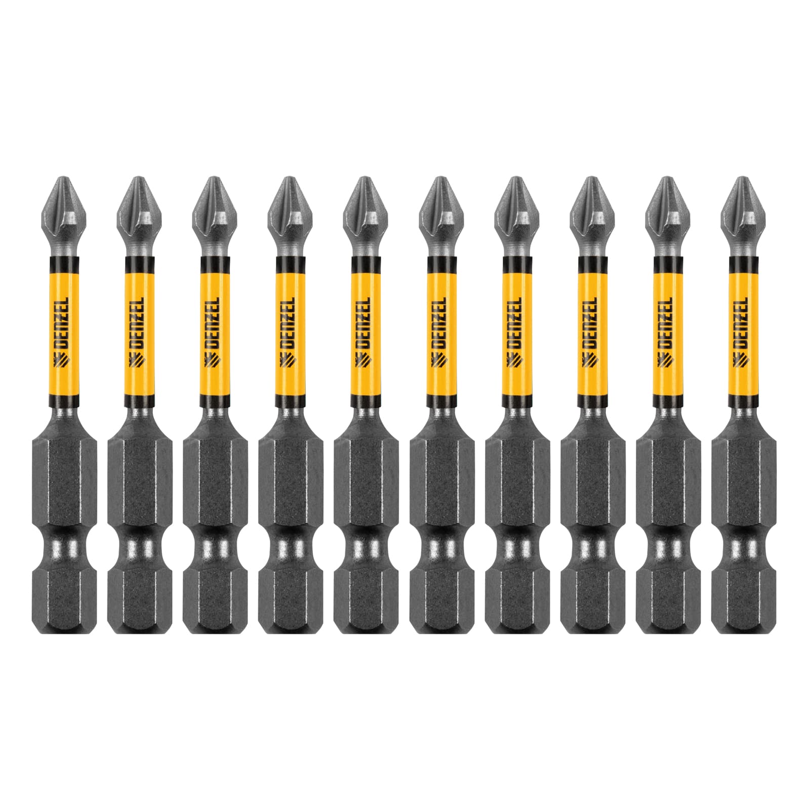 Набор бит торсионных PH1x50 мм, лазерная обработка шлица, сталь S2, 10 шт.
