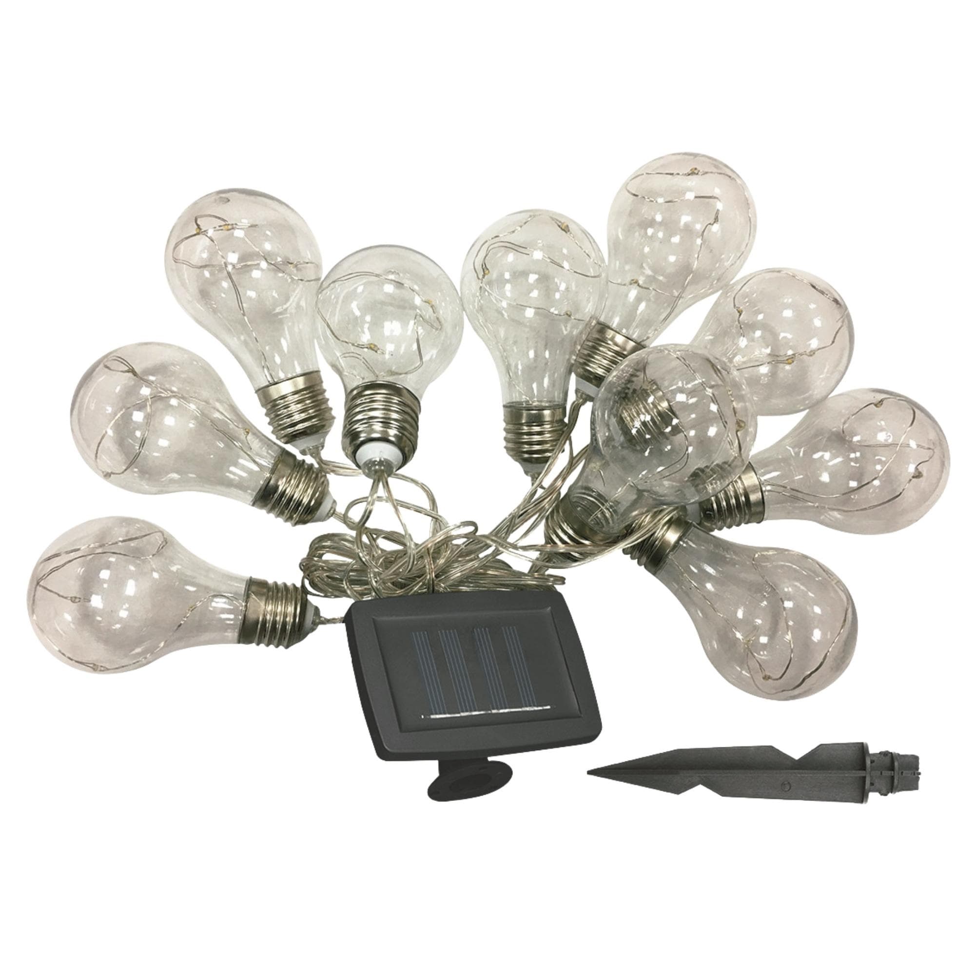 Светильник светодиодный садовый USL-S-126/PT4000 BULBS Садовая гирлянда на солнечной батарее Лампочки,10 светодиодов. Разноцветный свет. 1хАA Ni-Mh аккумулятор в/к. IP44