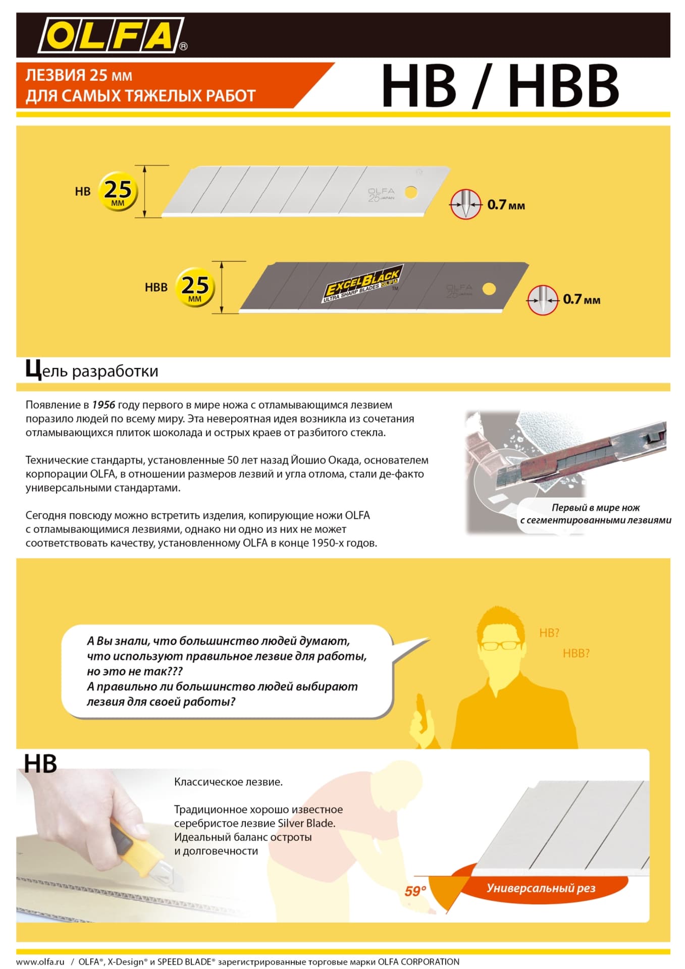 Лезвия сегментированные 25 мм 20 шт,