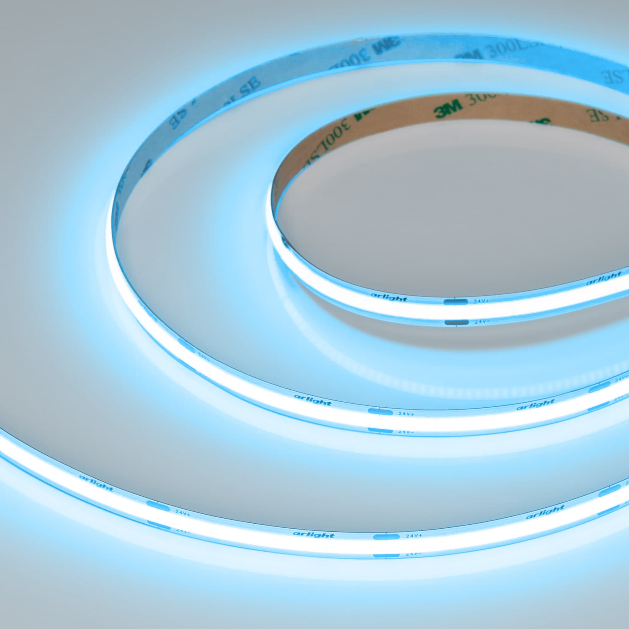 Лента светодиодная 8 Вт/м 24В Небесно-голубой IP20 480LED/м COB-X480-8mm CSP 5 м