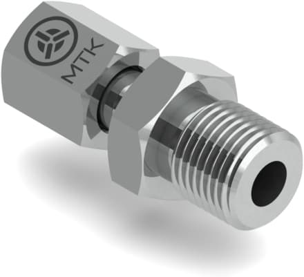 Адаптер Р660-1, наруж. М20х1,5, накид.гайка 1/4'NPT, AISI 316L