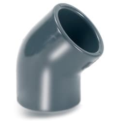 Угол клеевой 45 градусов D225 PVC-U PN10 COMER (Италия)