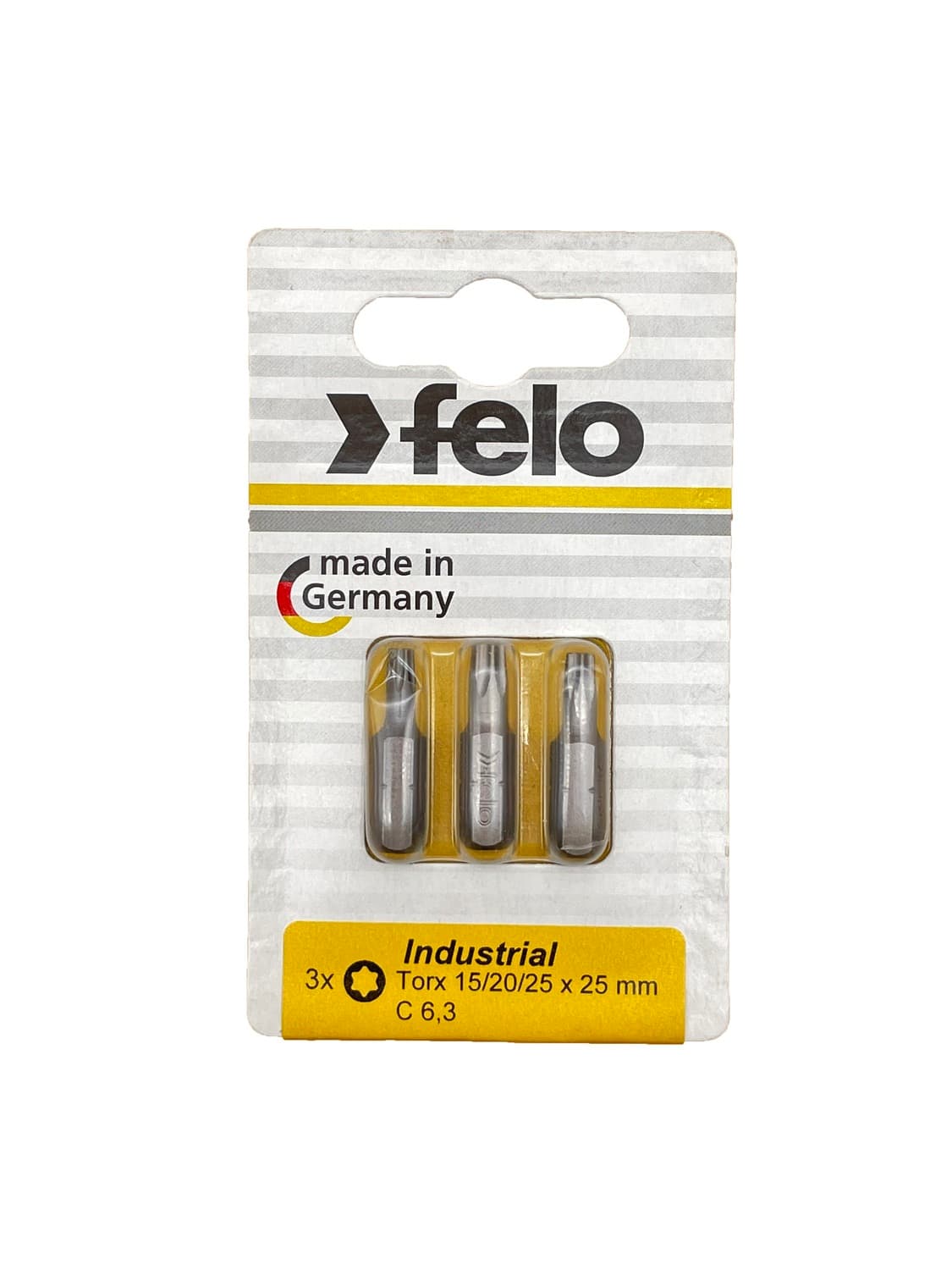 Биты TX15/TX20/TX25 25мм, серия Industrial, 3 шт в блистере