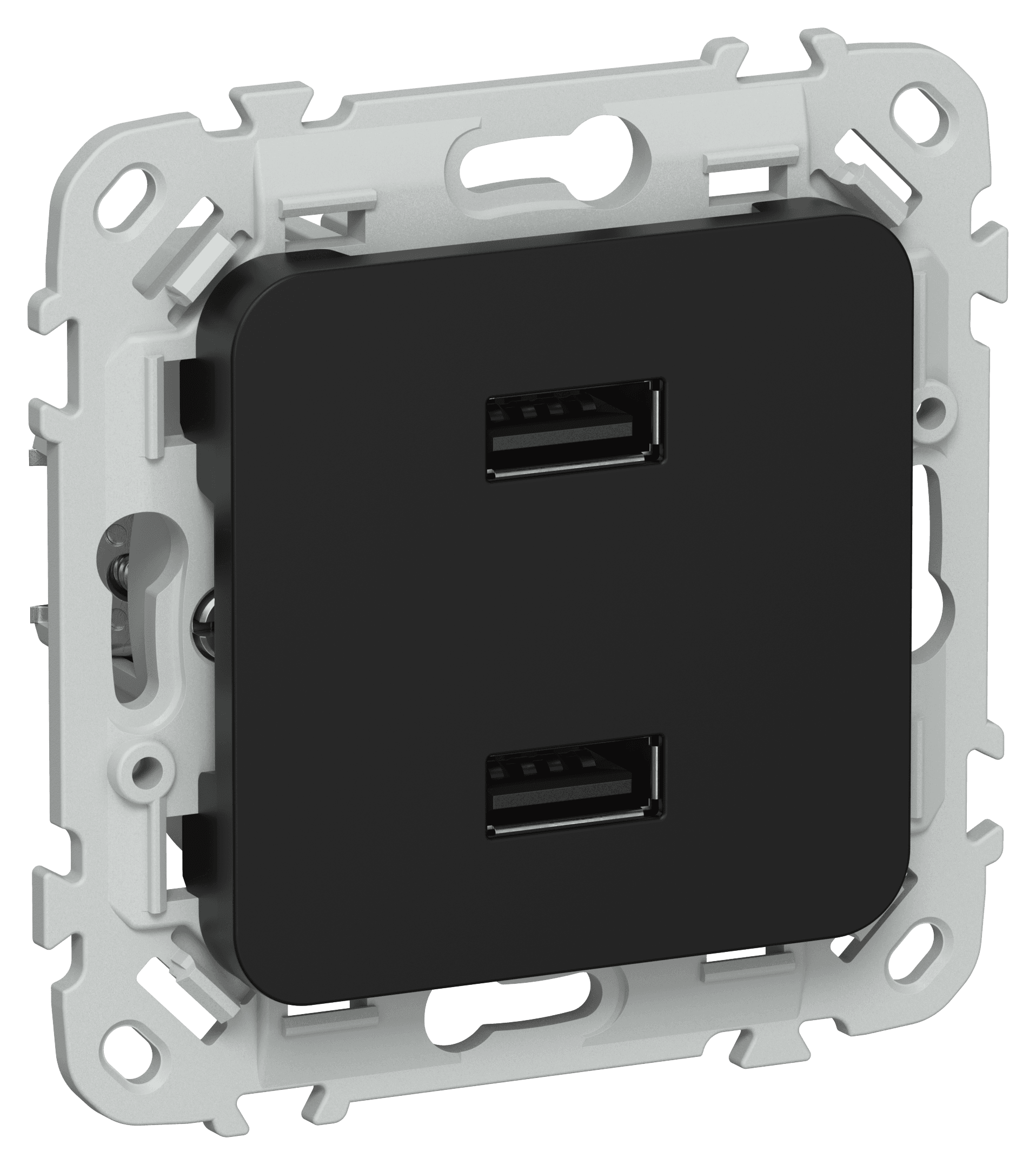 FLITE Розетка USB A+A 3,1А РЮ-2-ФлЧ черный IEK