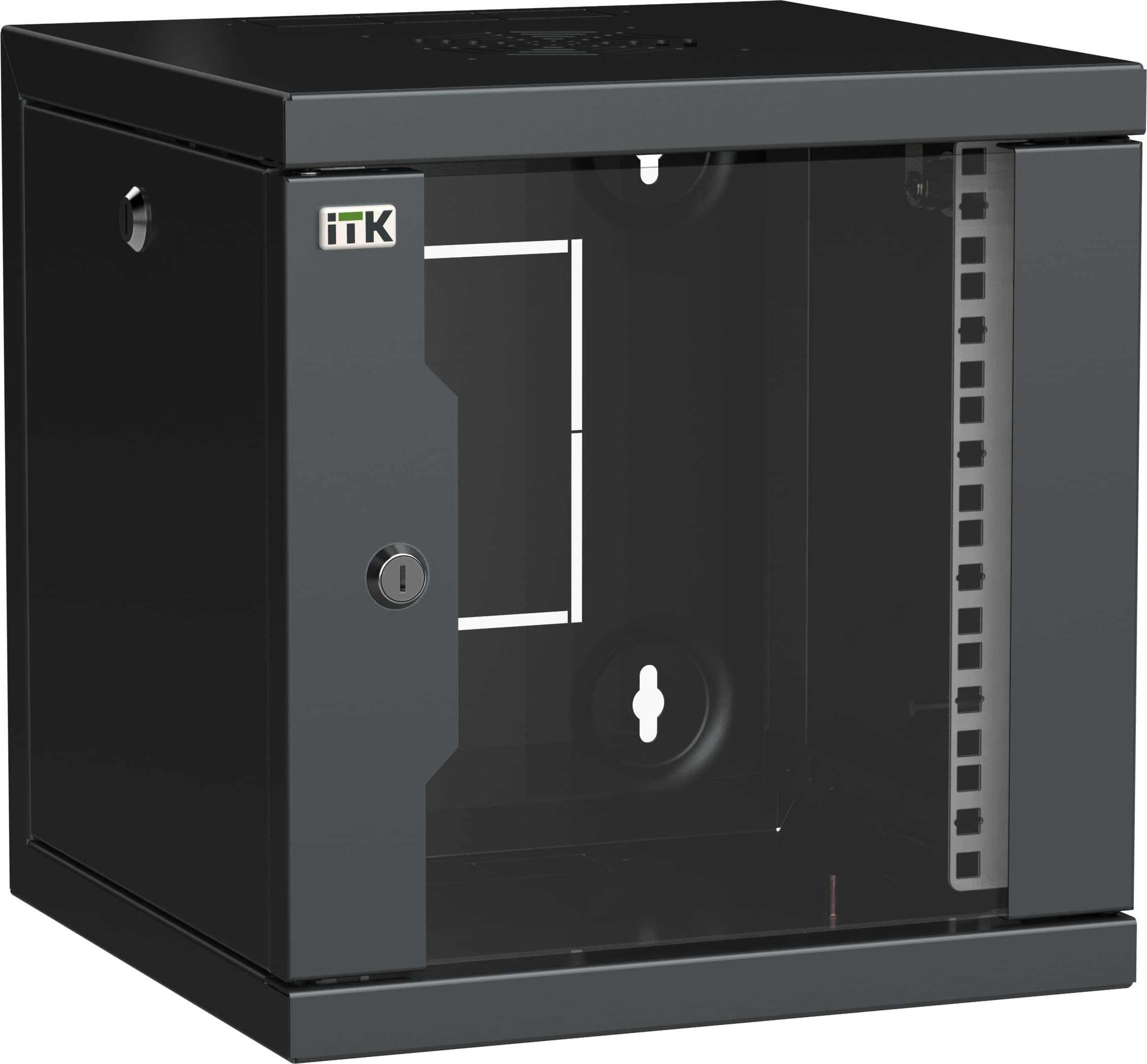 Шкаф LINEA WS 10' 6U 320х310мм дверь обзорная со стеклом черный