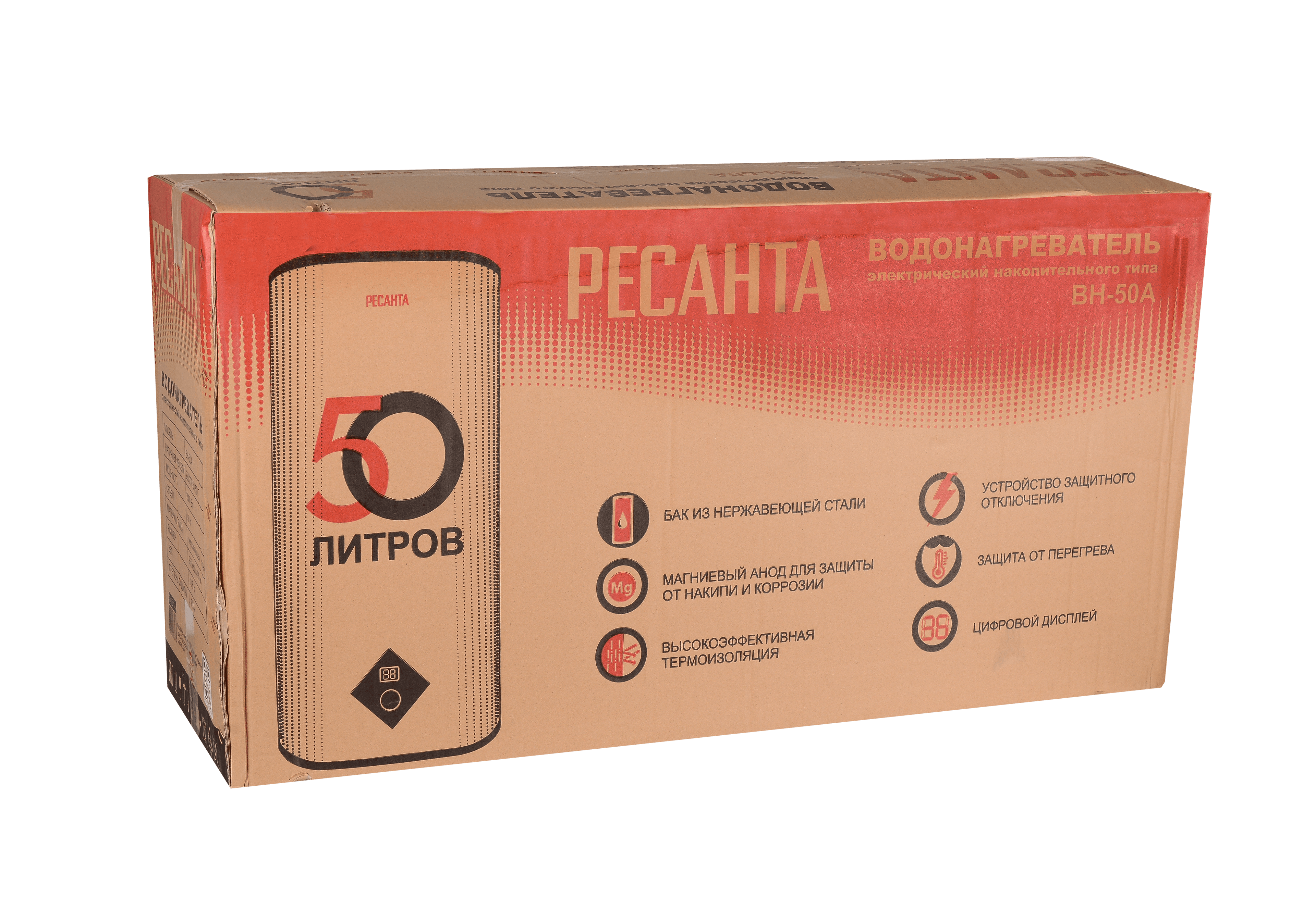 Водонагреватель накопительный ВН-50А Ресанта