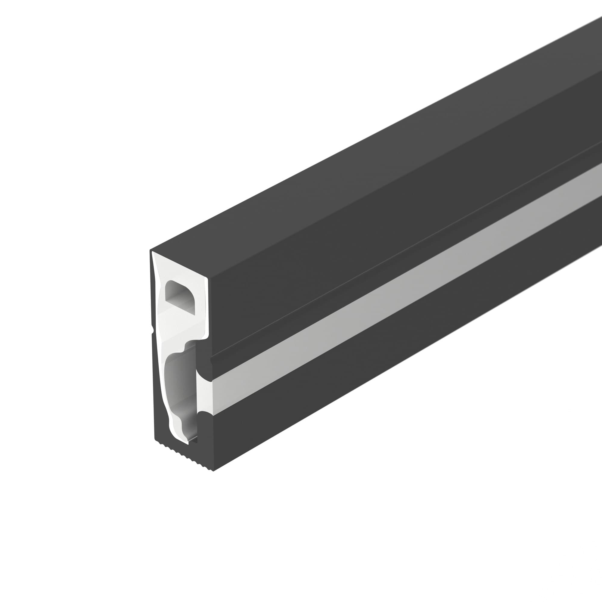 Профиль силиконовый WPH-FLEX-0616-SIDE-S9-5m FULL BLACK (Силикон)