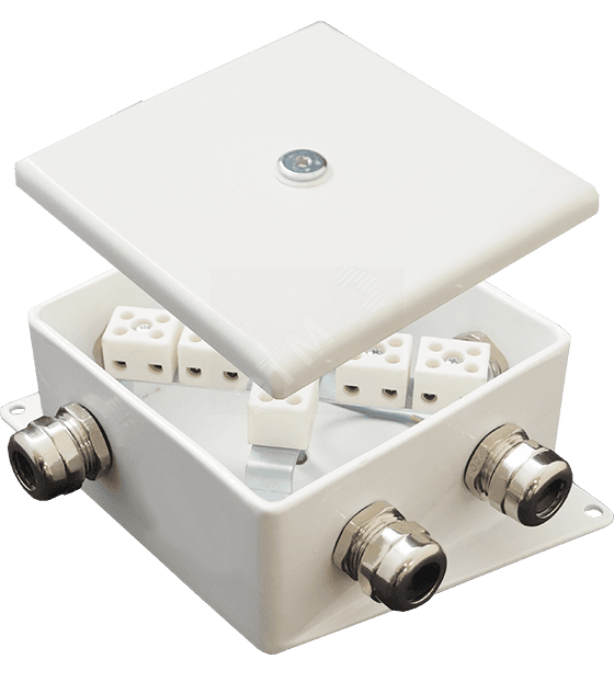 Коробка монтажная огнестойкая КМ-О (4к)-IP66-120х120 три ввода ABD