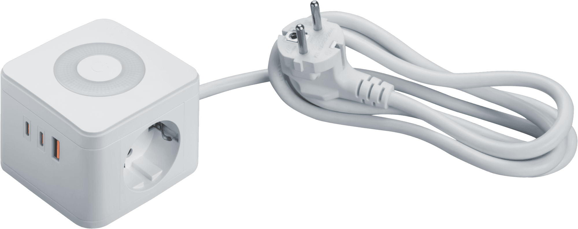 Удлинитель бытовой NPE-USB06-02-140-ESC-3X1-PD20W 2 розетки с/з 1,4м ПВС 3х1мм 1хUSB-A+2xUSB-C быстрая зарядка ночник