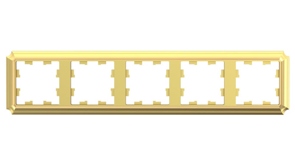 ATLASDESIGN ANTIQUE 5-постовая рамка,             универсальная 3ОЛОТО