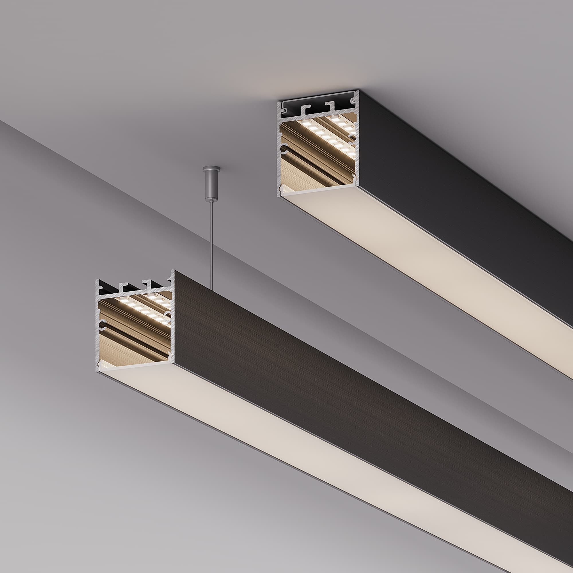 Профиль SL-LINE-3638-LW-3000 ANOD BLACK (Алюминий)