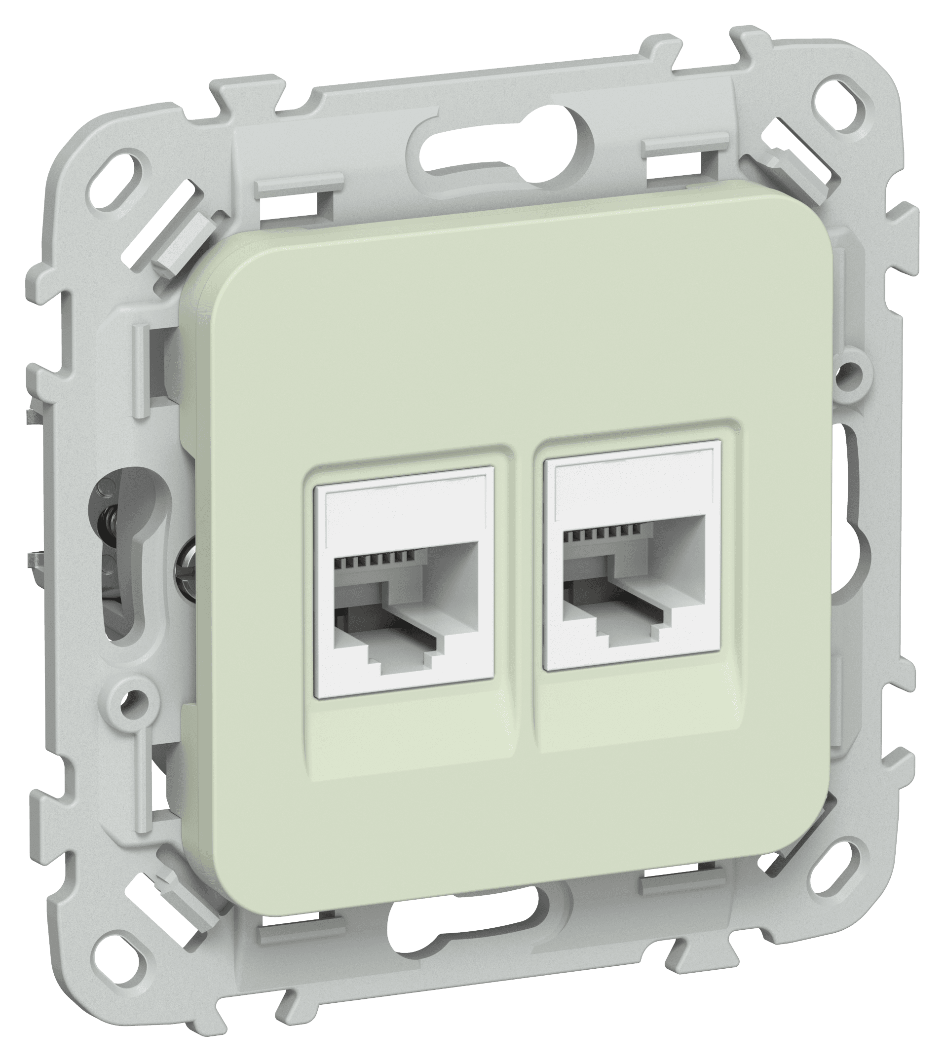 FLITE Розетка 2-местная RJ45/RJ11 категория 5Е/3 UTP РКТ5е/3-2-0-ФлП панг IEK
