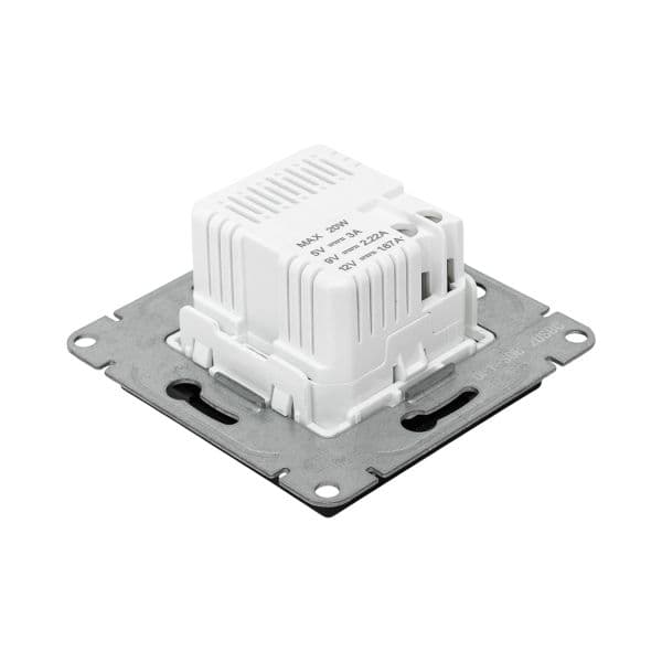 Эпика Механизм розетки USB-C - 2шт черный EKF