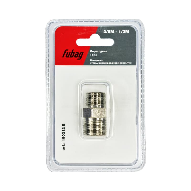 Переходник 3/8''M на 1/2''M блистер 1 шт
