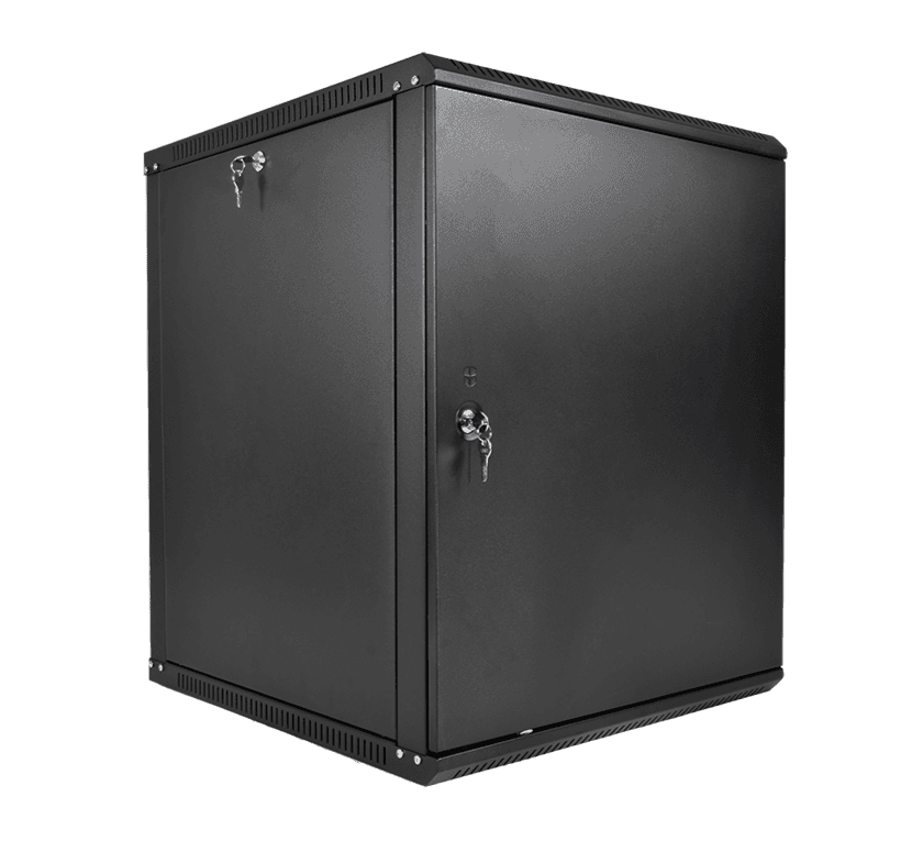 Шкаф 19'' телеком навесной разборный ЭКОНОМ 18U (600 х 650), съёмные стенки, дверь металл, чёрный
