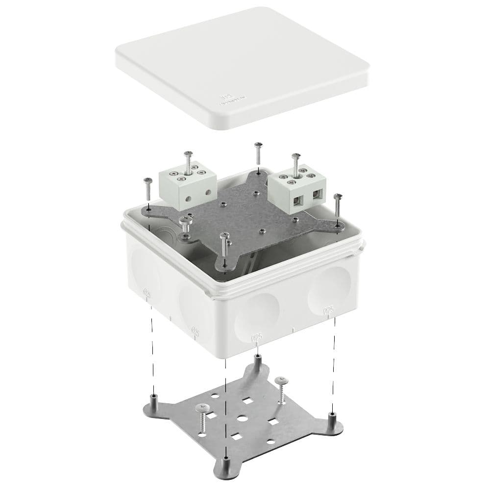 Коробка огнестойкая для о/п двухкомпонентная 60-0300-FR10.0-4 Е15-Е120 RAL9003 100х100х50 (14 шт/уп)