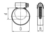Хомут червячный PL-9 (40-60)/W4