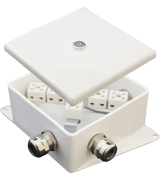 Коробка монтажная огнестойкая КМ-О (4к)-IP66-120х120 два ввода BC