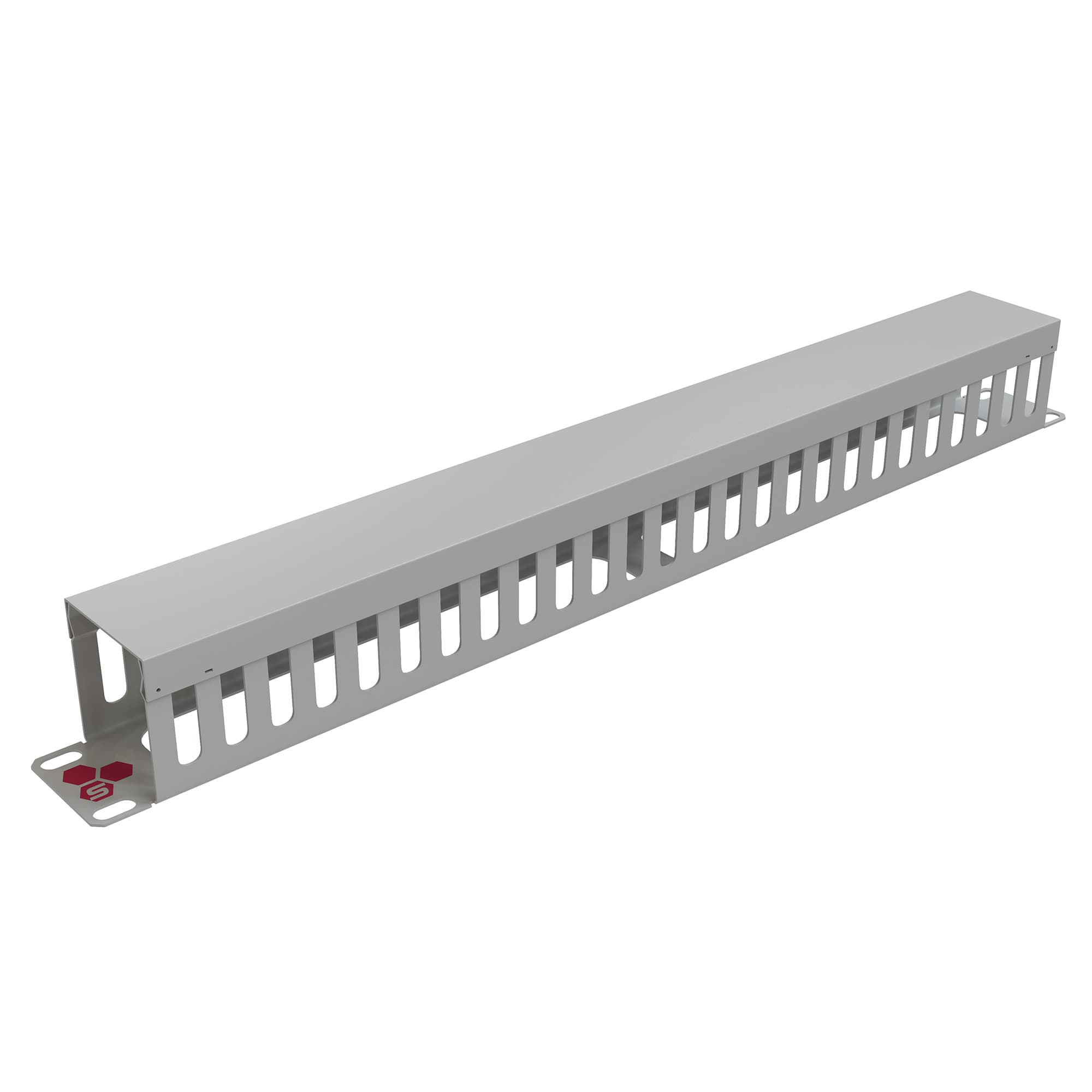 Органайзер кабельный 19'' 1U с крышкой, металличе ский, цвет серый (RAL7035)