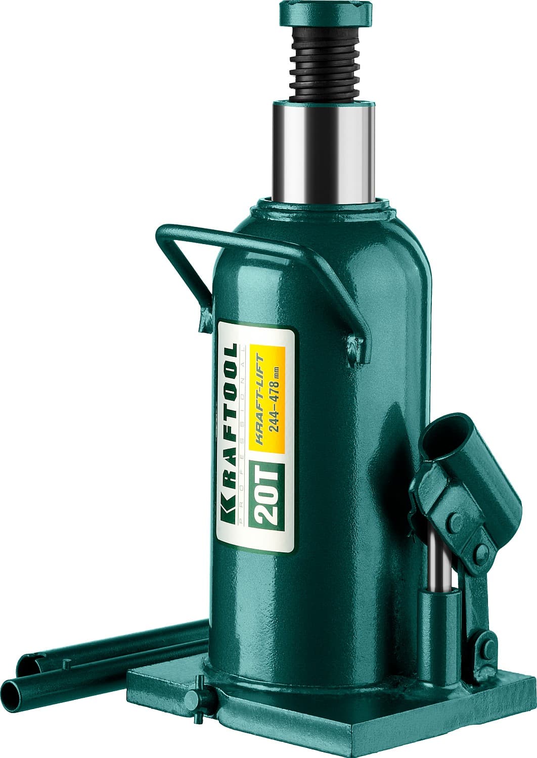 Домкрат бутылочный гидравлический, KRAFT-LIFT 20т, 244-449мм, KRAFT BODY