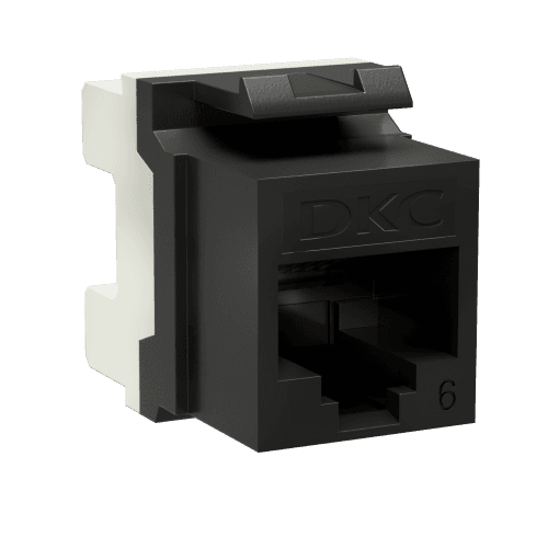 Модуль Кейстоун (Keystone) RJ45 CAT6 неэкр180 градусов черный