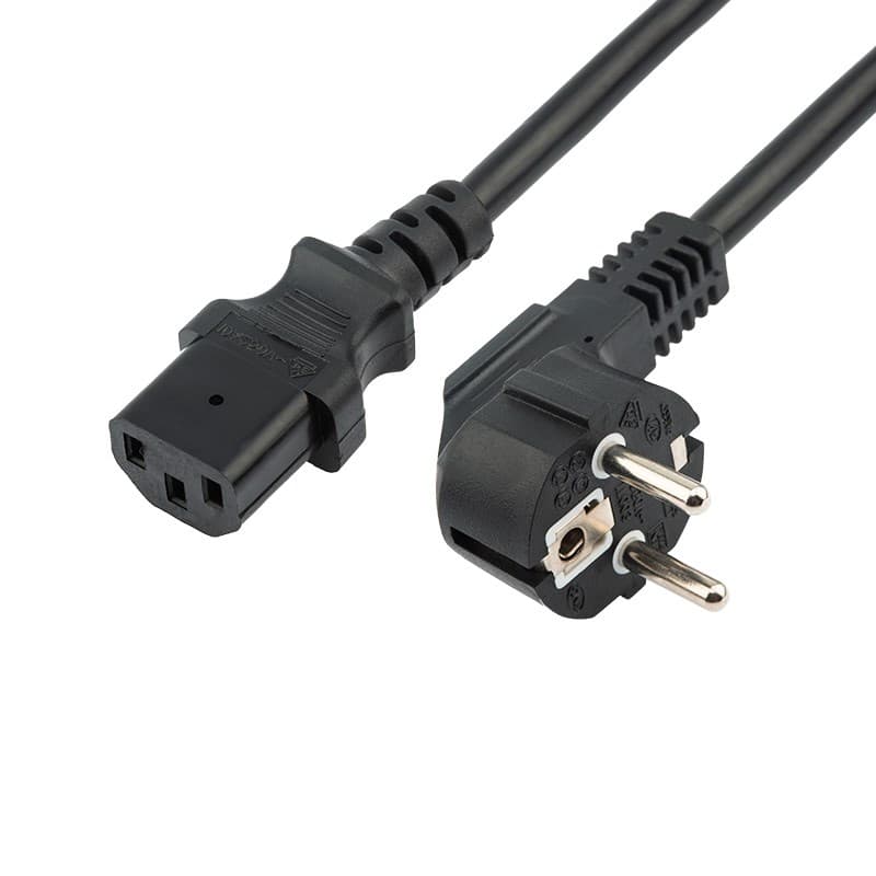Кабель питания СЕЕ 7/7 (Schuko) - IEC 320 C13 3x0,75 мм2, длина 3м, угловая вилка