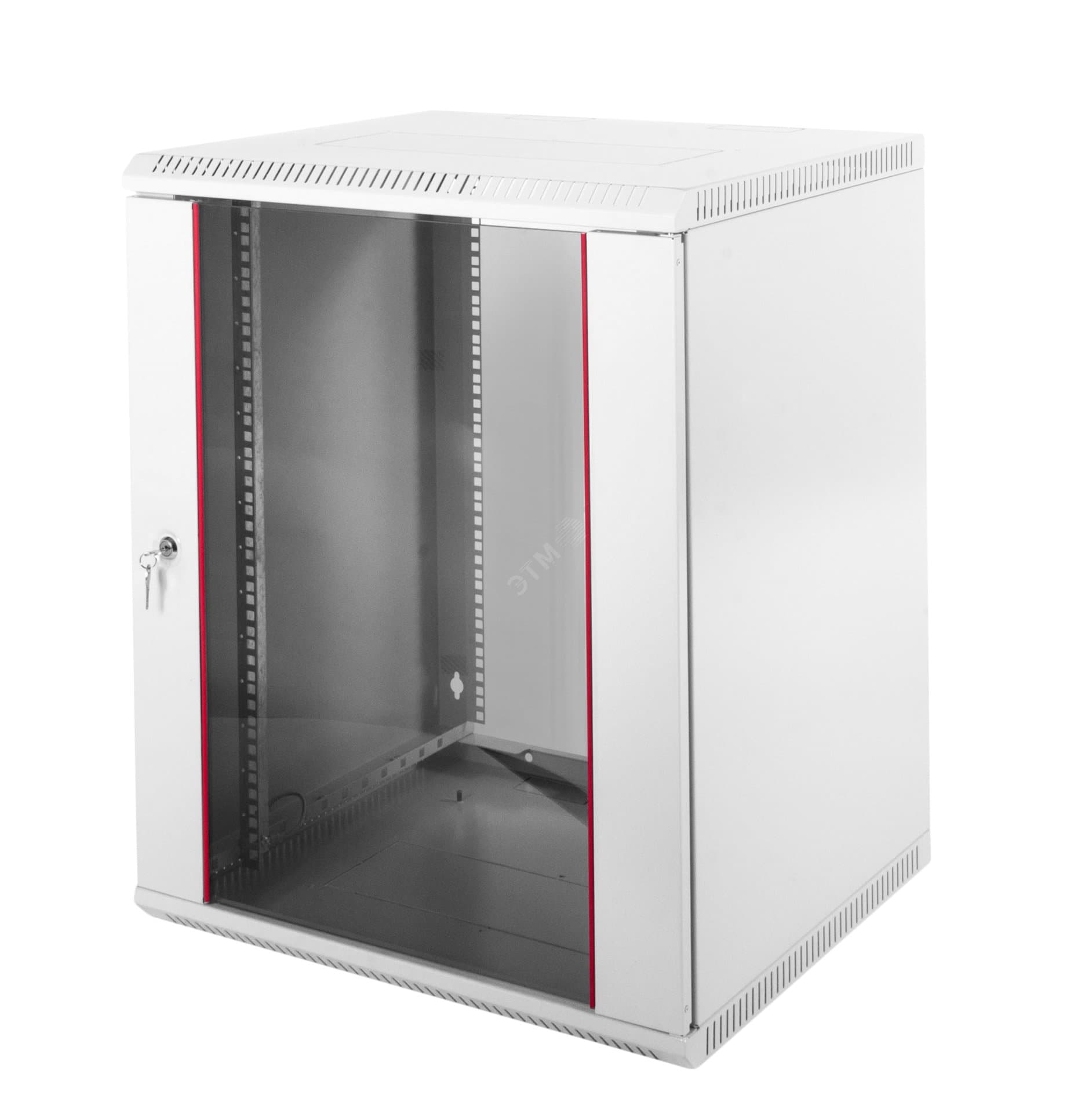 Шкаф телекоммуникационный настенный разборный 12U (600х350) дверь стекло