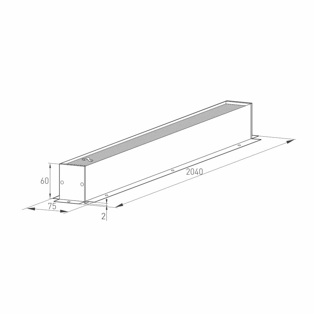 Трек встраиваемый MAG-TRACK-4560-F-2040 (BK)