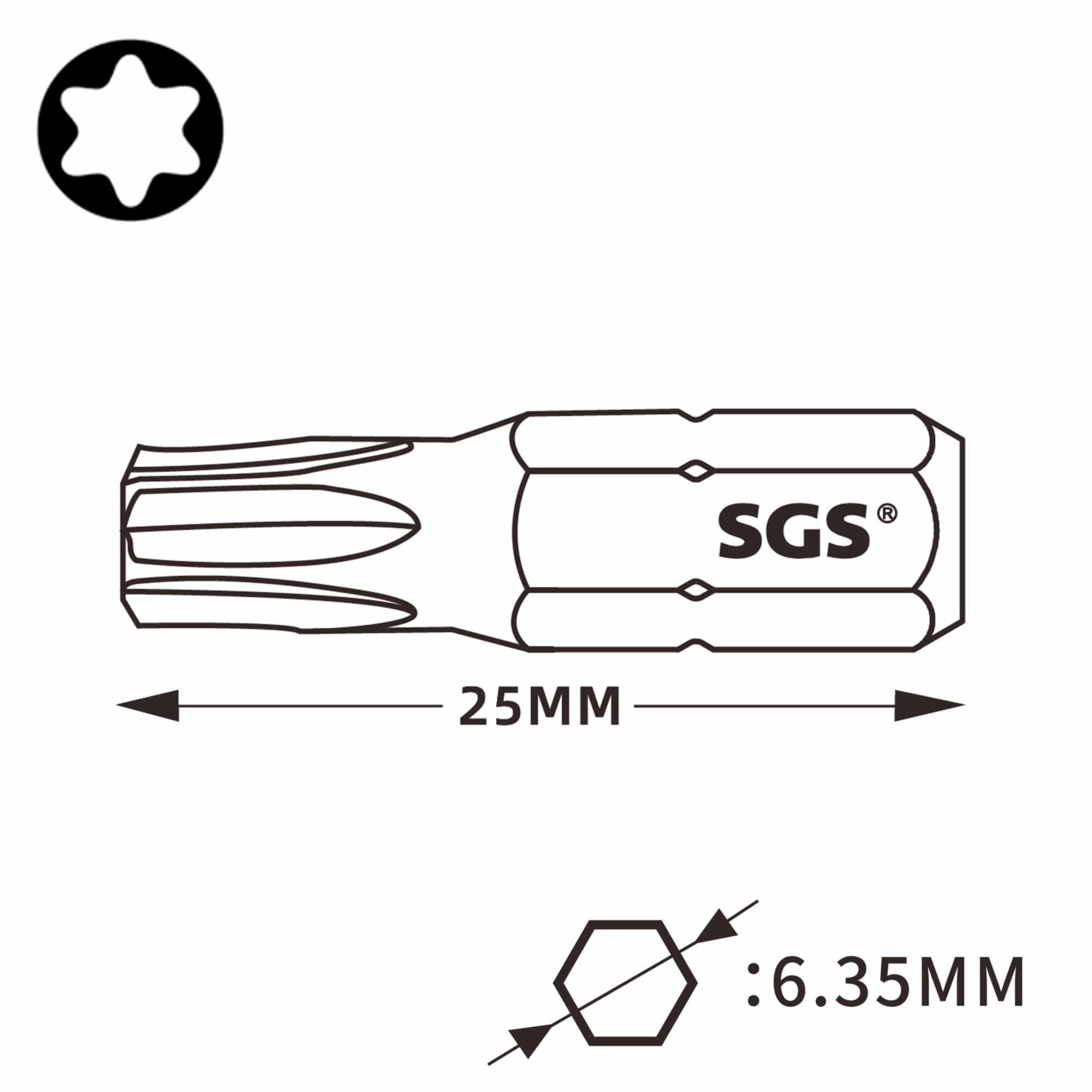 Бита TORX T8х25мм