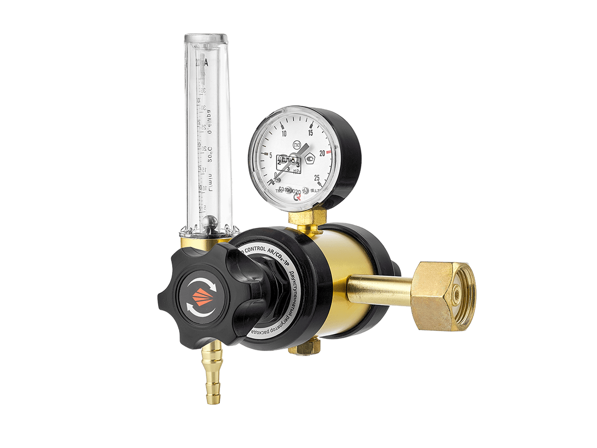 Регулятор расхода газа универсальный Сварог PRO CONTROL двухступенчатый AR/CO2 1Р (7872638000), манометр с поверкой