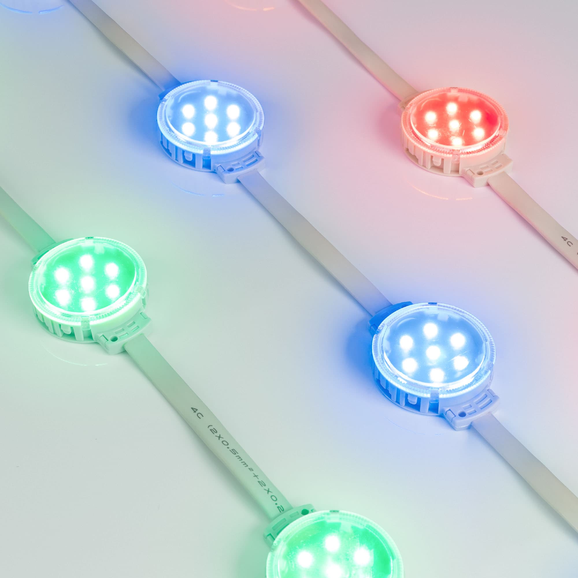 Модуль управляемый SPI-F7-D50 24V RGB-RAM-Auto (1.25W, IP68, 120 deg) (Пластик, 3 года)