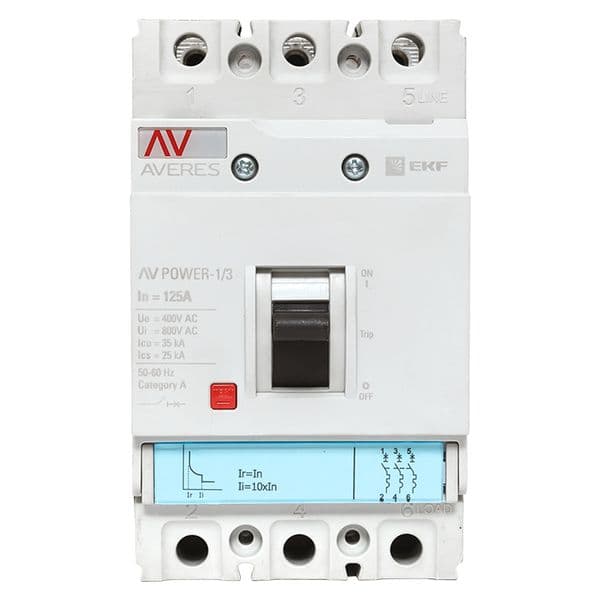 Выключатель автоматический AV POWER-1/3 125А 35кА TR