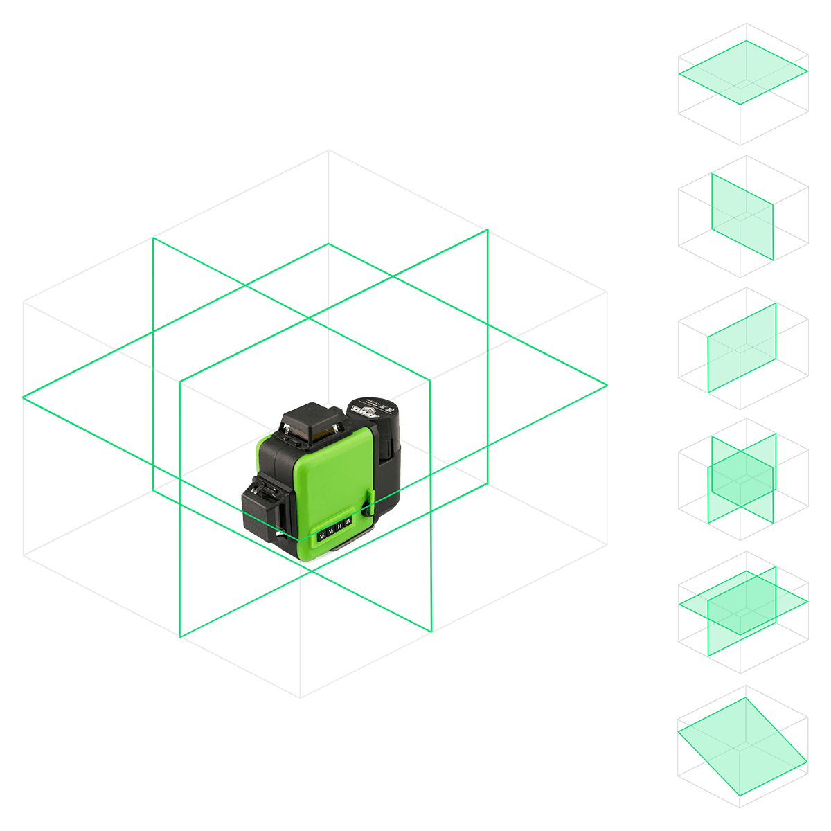 Уровень лазерный LN 3D-360 Green