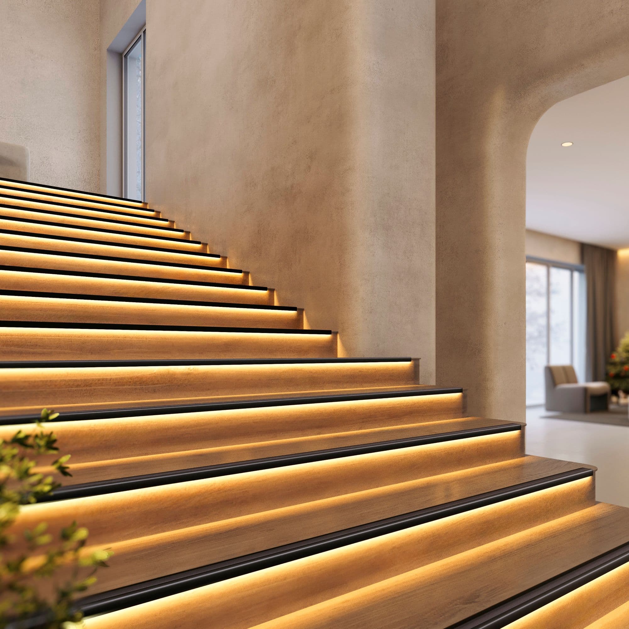 Профиль STAIR-W60-2000 ANOD BLACK, алюминий
