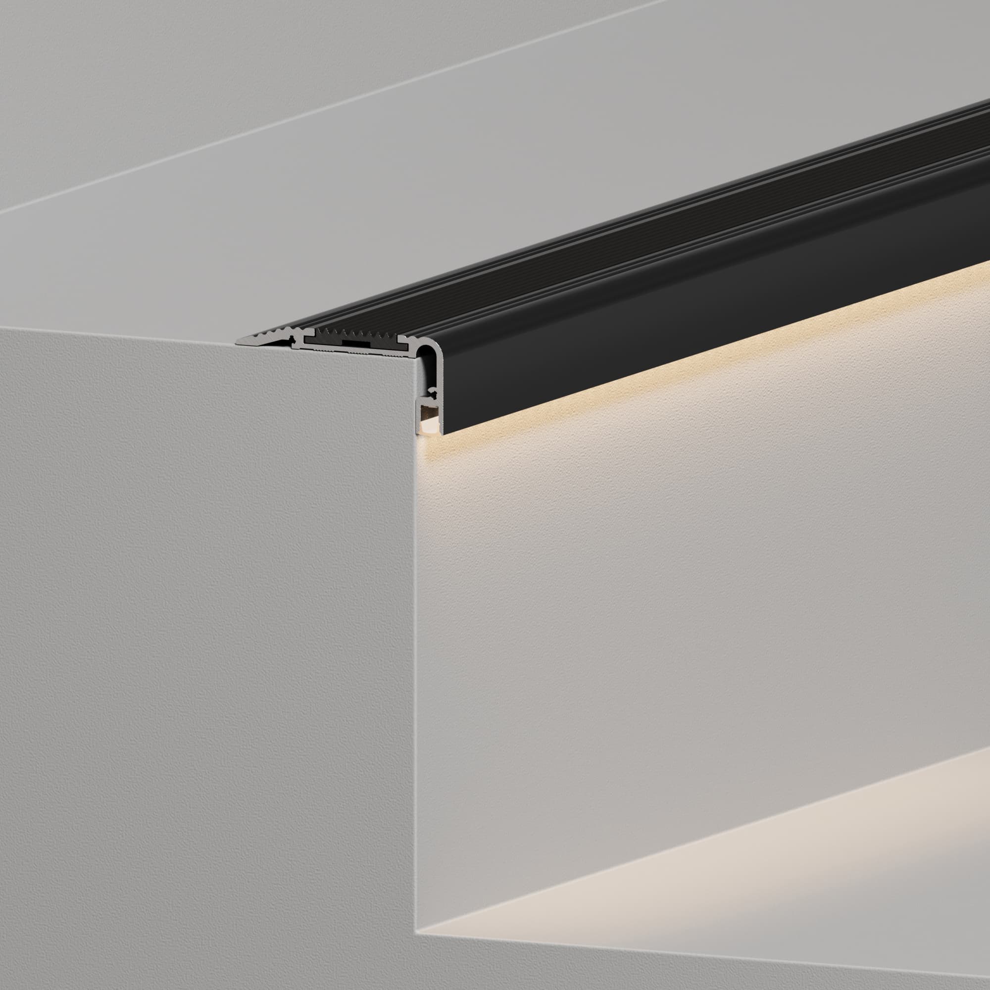 Профиль STAIR-W60-2000 ANOD BLACK, алюминий