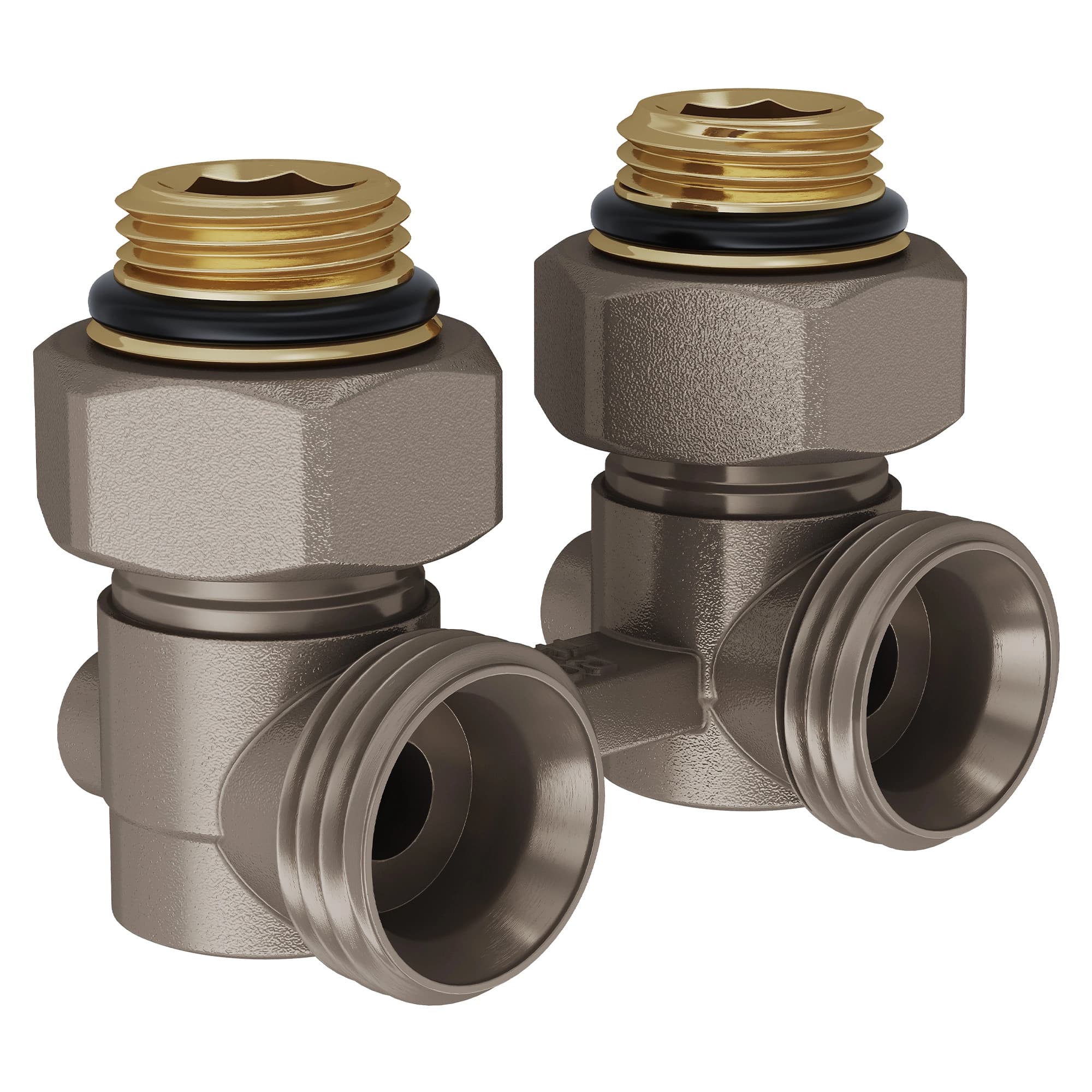 Узел нижнего подключения радиатора угловой        1/2"х3/4"EK