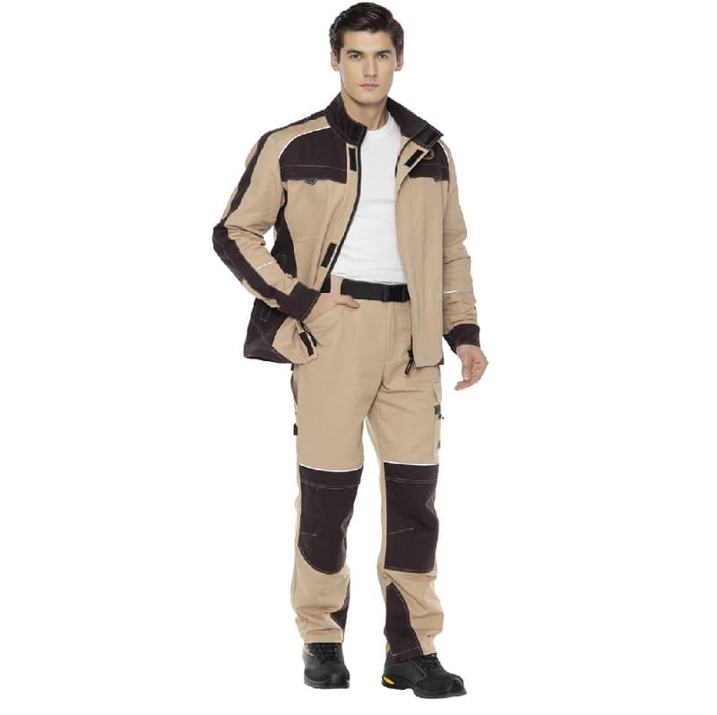 Костюм Старт брючный, цвет бежевый с коричневым, р. 112-116/170-176